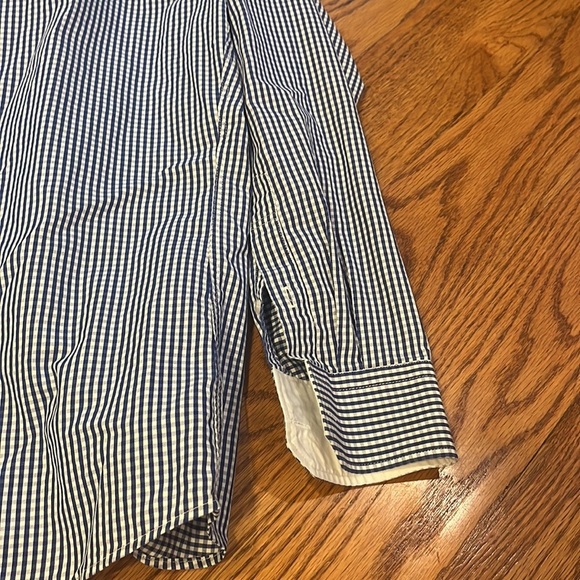 James Fashion Men’s Blue Checkered Button Down - Picture 6 of 6